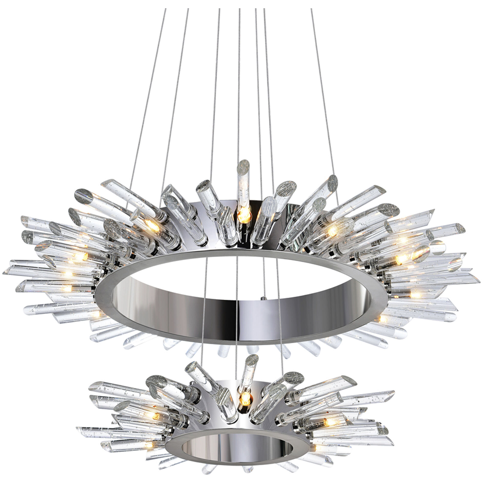 Thorns 18 Light 32 inch Polished Nickel Chandelier Ceiling Light