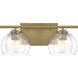 Glint 2 Light 15.5 inch Legacy Brass Vanity Light Wall Light