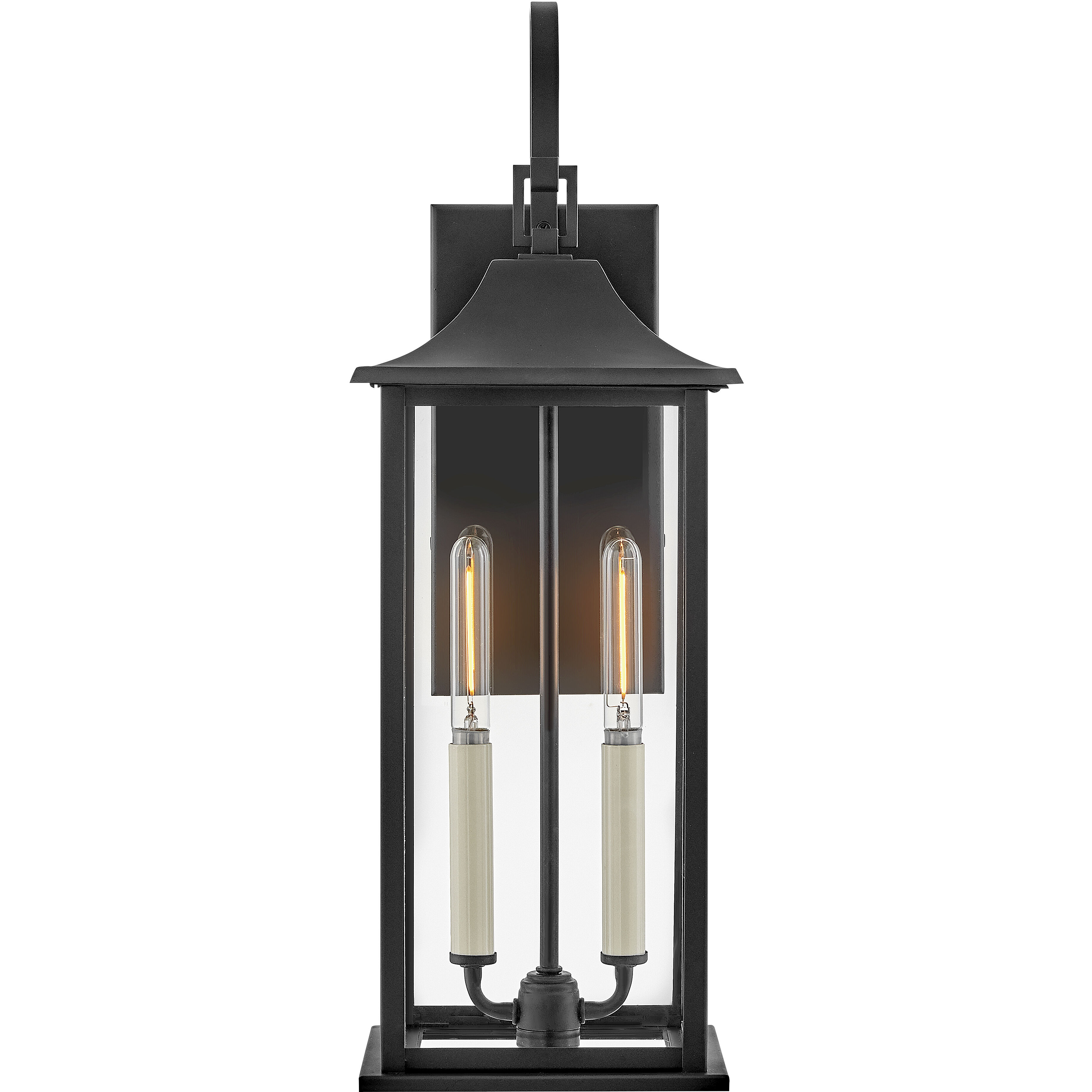 Nolan 2 Light 21.5 inch Black Outdoor Wall Mount