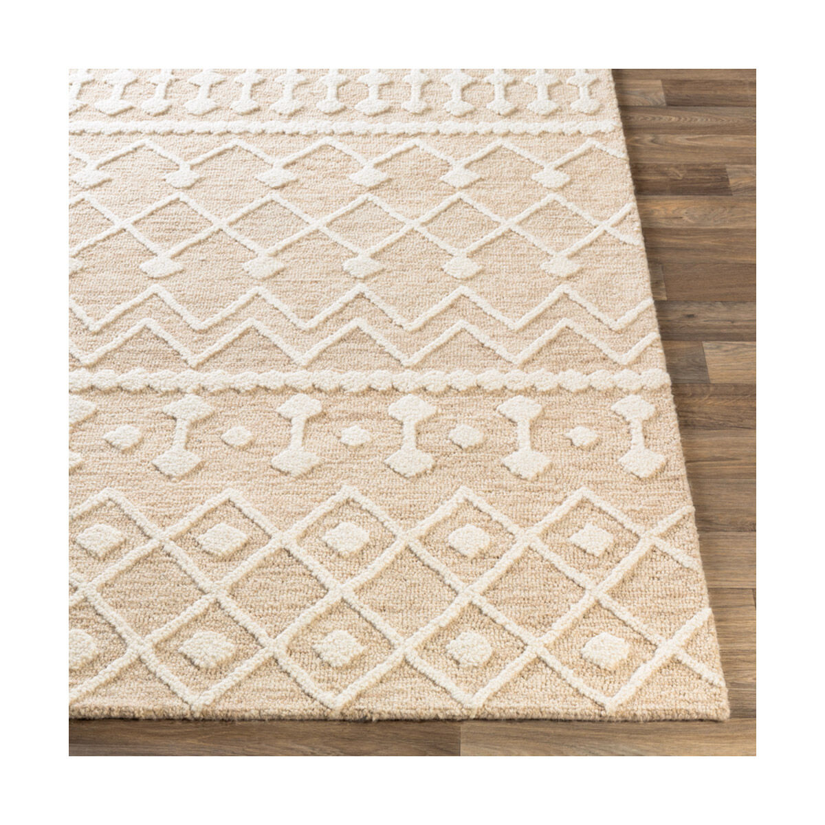 Izmir 90 X 60 inch Khaki/Ivory Rugs in 5 x 8