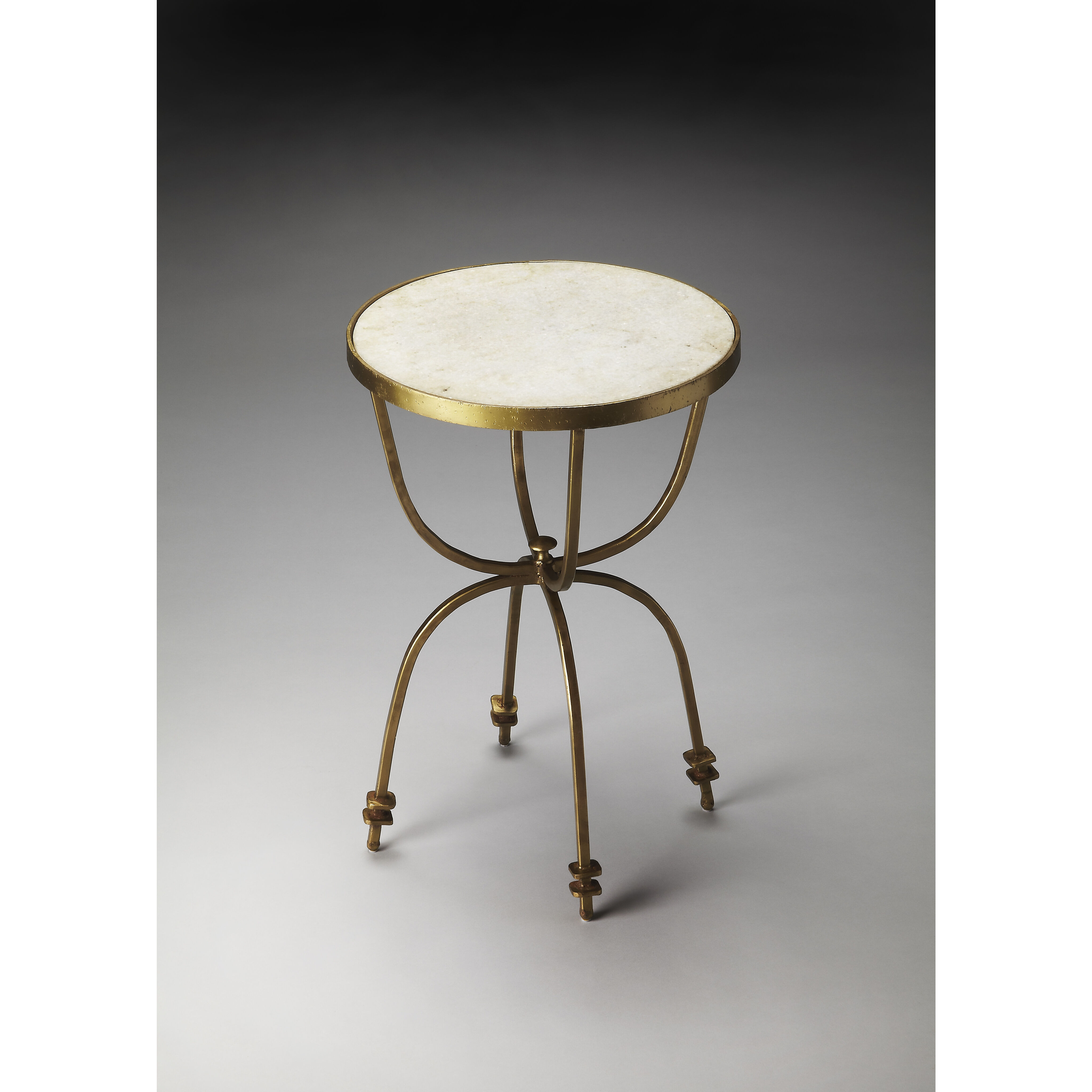 Hager Marble & Metal 24 X 16 inch Metalworks Accent Table