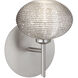 Lasso 1 Light 5 inch Satin Nickel Mini Sconce Wall Light in Halogen, Glitter Glass