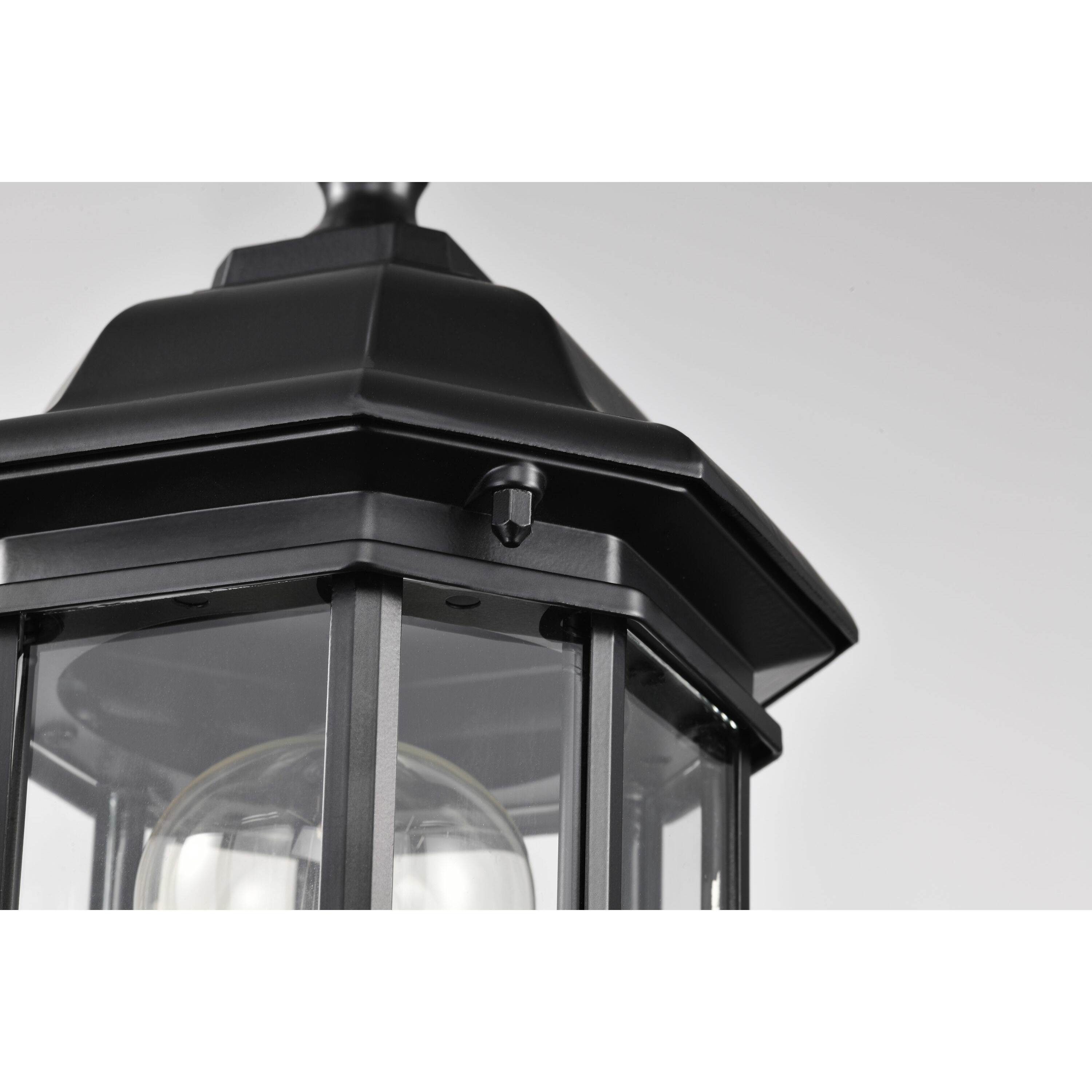 Hopkins 17 inch Matte Black Post Lantern, Small