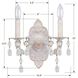 Paris Market Sconce Wall Light in Clear Swarovski Strass, Antique White