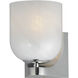 Scoop 1 Light 5.5 inch Polished Chrome Bath Vanity Wall Light in Marble