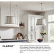 Clarke 4 Light 24.5 inch Polished Nickel with Matte White Indoor Chandelier Ceiling Light