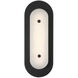Tramore 1 Light 16 inch Black Outdoor Wall Sconce in Alabaster