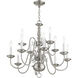 Williamsburgh 12 Light 26 inch Brushed Nickel Chandelier Ceiling Light