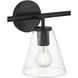 Katie 3 Light 24 inch Matte Black Vanity/Bath Bar Wall Light