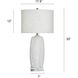 Poly 32.5 inch 100 watt Mali Silver Table Lamp Portable Light