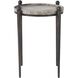 Nahunta 22 X 18 inch Dark Bronze and Travertine Accent Table