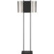 Noho 62.5 inch 100.00 watt Brushed Nickel W/ Sand Coal Floor Lamp Portable Light