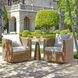 Cala Golden Flax and Weathered Driftwood and Oatmeal Outdoor Swivel Rocking Chair