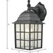 Whitby 1 Light 12 inch Satin Black Outdoor Wall Sconce
