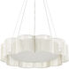 Ancroft LED 32 inch Contemporary Silver Leaf Chandelier Ceiling Light