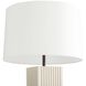 Fortunata 61 inch 150.00 watt Ivory and Heritage Brass Floor Lamp Portable Light