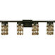 Naomi 4 Light 30 inch Mahogany Bronze Sconce Wall Light