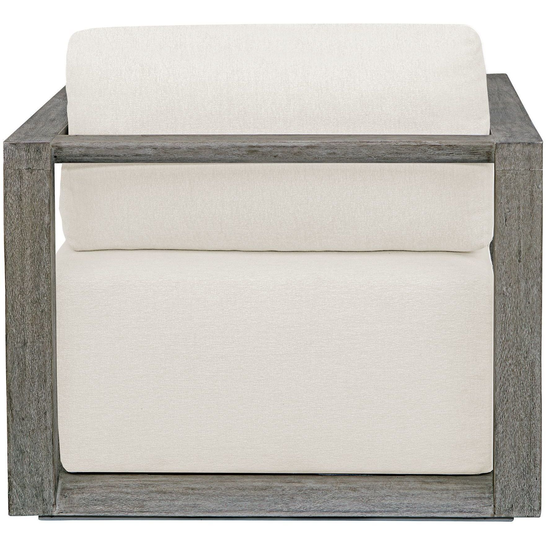 Remsen Weathered Gray and Oyster White Outdoor Lounge Chair