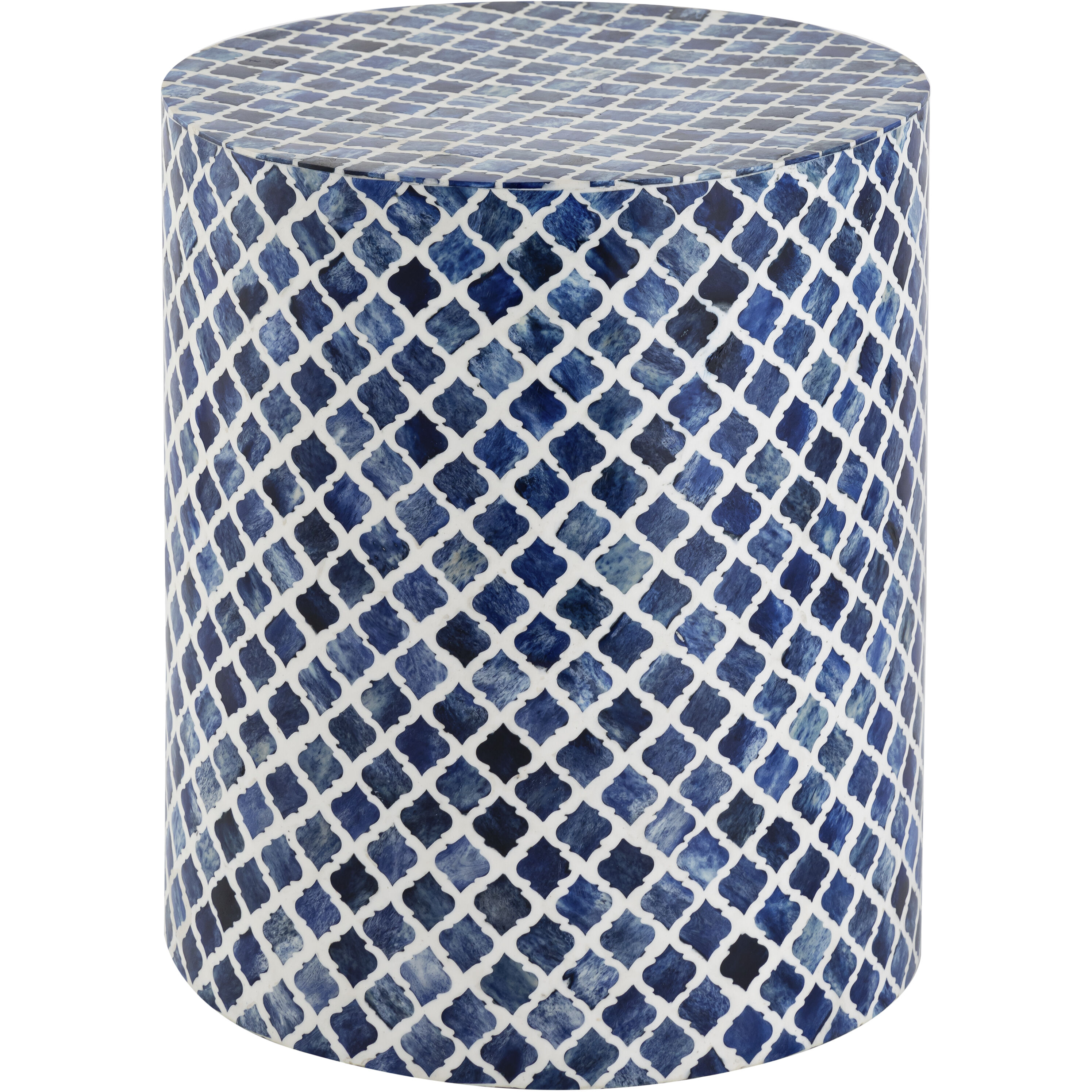 Coyle 18 X 15.5 inch Blue with White Accent Table