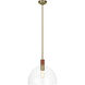 Hadley 1 Light 15 inch Time Worn Brass Pendant Ceiling Light
