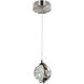 Salvador LED 4 inch Polished Nickel Mini Pendant Ceiling Light
