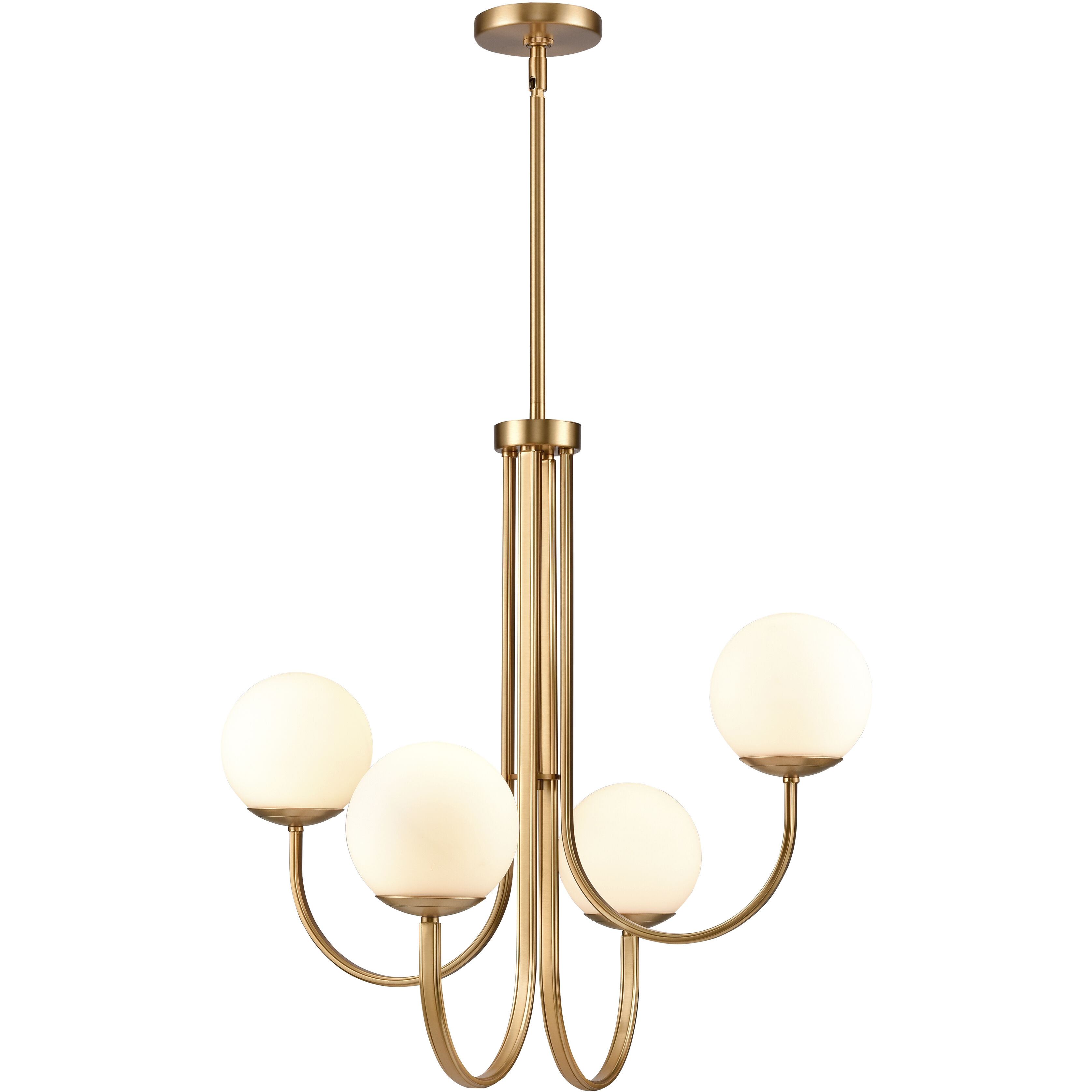 Caroline 4 Light 26 inch Brushed Gold Chandelier Ceiling Light