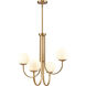 Caroline 4 Light 26 inch Brushed Gold Chandelier Ceiling Light