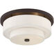 Meridian 4 Light 18 inch Bronze Flush Mount Ceiling Light