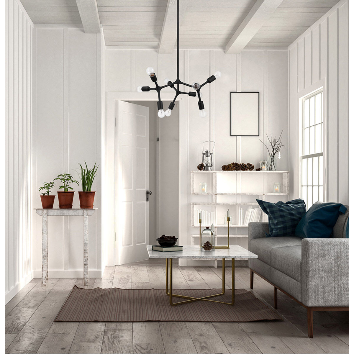 Bocadella 9 Light 25.16 inch Matte Black Pendant Ceiling Light