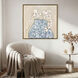 Sapphire Bounty Blue and Beige and Metallic and White Canvas, The Studio