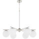 Jasper 6 Light 30 inch Satin Nickel Chandelier Ceiling Light