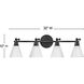 Arti 4 Light 32 inch Black Vanity Light Wall Light