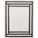 Kali 130 X 94 inch Black/White Rug in 8 x 11