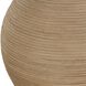 Terra 24 X 16 inch Natural Rattan and Antique Brass Accent Table