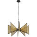 Machina 8 Light 32 inch Matte Black with Sulihiya Chandelier Ceiling Light, Smithsonian Collaboration