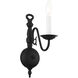 Williamsburg 1 Light 4 inch Black Sconce Wall Light