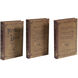 Anita 5.5 X 1.5 inch Brown Book Box, Set of 4