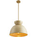 Agave 1 Light 20 inch Natural Bamboo Pendant Ceiling Light