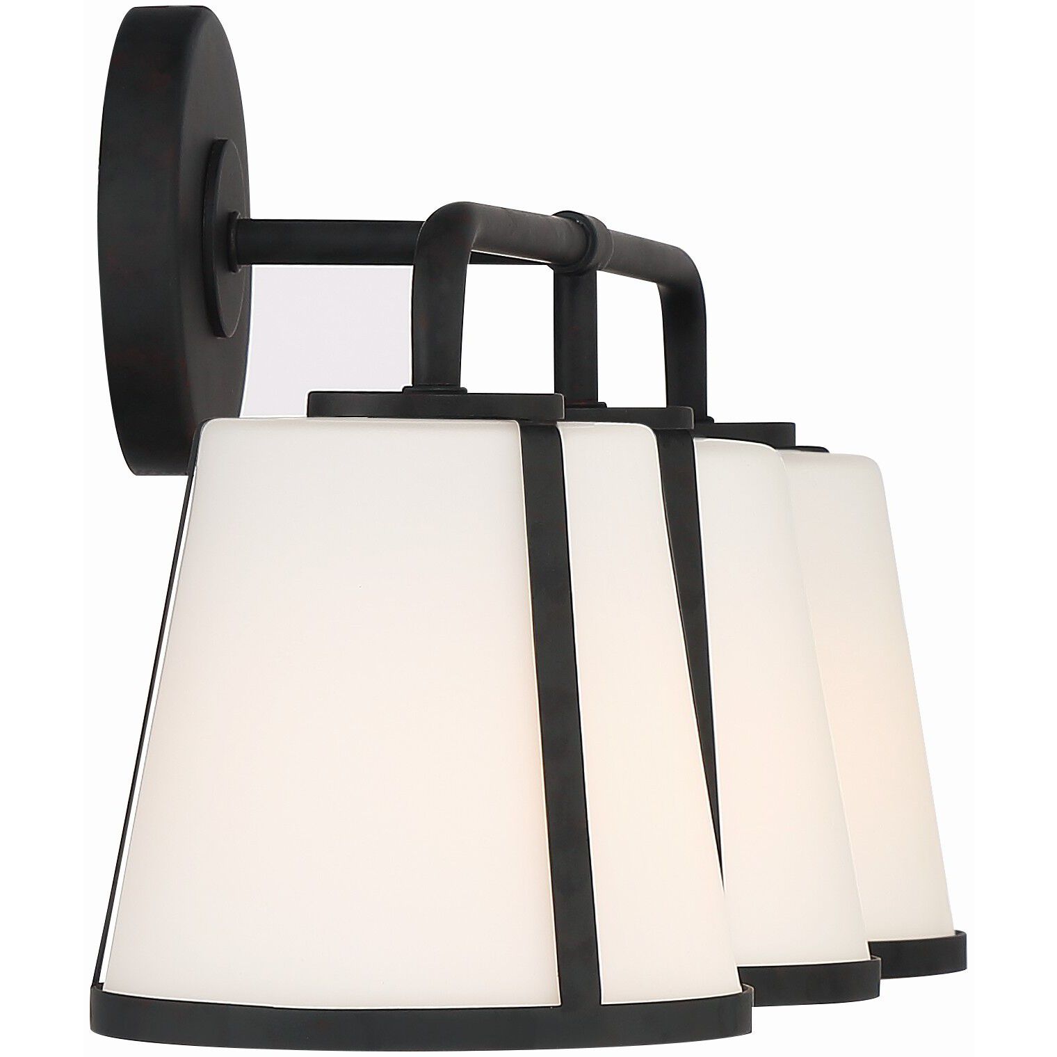 Fulton Bath Vanity Light Wall Light in Black, White