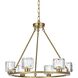 Cadence 6 Light 26 inch Satin Gold Chandelier Ceiling Light