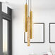 Stagger LED Brass Mini Pendant Ceiling Light