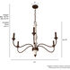 Teren 6 Light 31 inch Distressed White Chandelier Ceiling Light