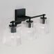 Lexi 3 Light 23 inch Matte Black Vanity Light Wall Light