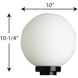 Acrylic Globe 1 Light 10.25 inch Matte Black Outdoor Post Lantern
