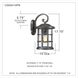 Crusade 1 Light 18 inch Palladian Bronze Outdoor Wall Lantern