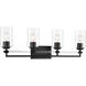 Binsly 4 Light 32 inch Coal Bath Vanity Light Wall Light