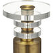 Shani 9 inch Antique Brass and Clear Drinks Table