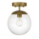 Auresa 1 Light 8 inch Soft Brass Mini Pendant Ceiling Light