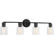 Drew & Jonathan Sayward 4 Light 32.38 inch Midnight Black Wall Bath Fixture Wall Light