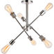 Axel 6 Light 17 inch Polished Nickel Flush Mount Ceiling Light